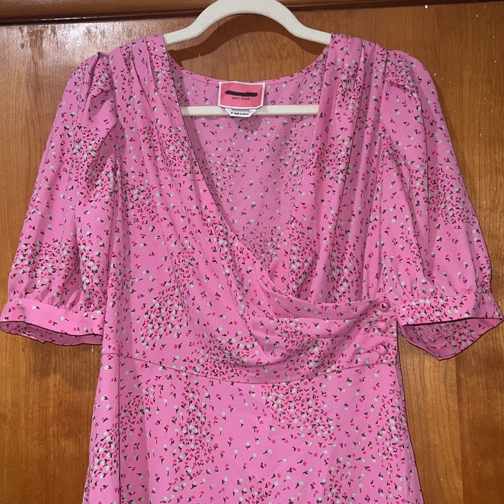 Kate Spade Meadow Floral Wrap Dress Pink Size 6 NWOT - Picture 6 of 13